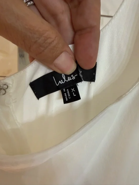 Lulu's White Ruched Scoop Neck Maxi Dress - Picture 3 of 4